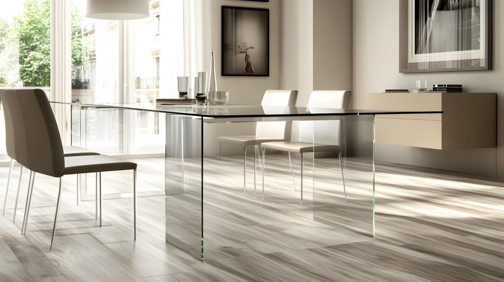 Table en verre à Sarreguemines